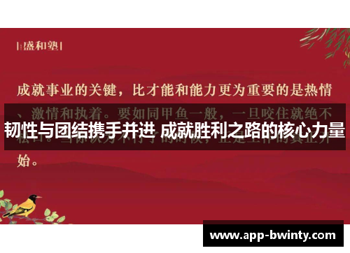 韧性与团结携手并进 成就胜利之路的核心力量
